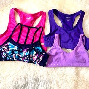 Girls sports bras (set of 4)